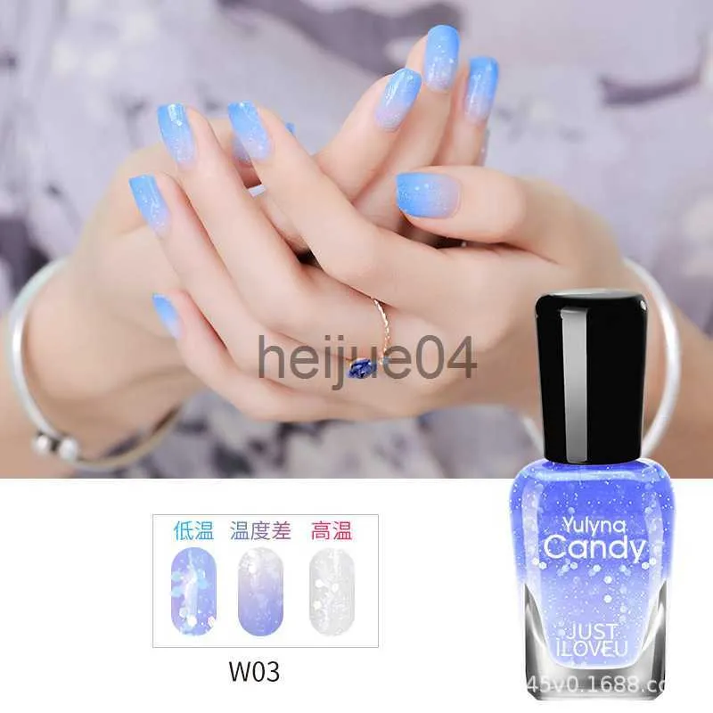 Nail Polish 7 Ml Gradient Nail Polish Temperature Color Changing No Tearoff Waterproof Quick Drying Manicure DIY Nail Art Varnish TSLM1 x0806