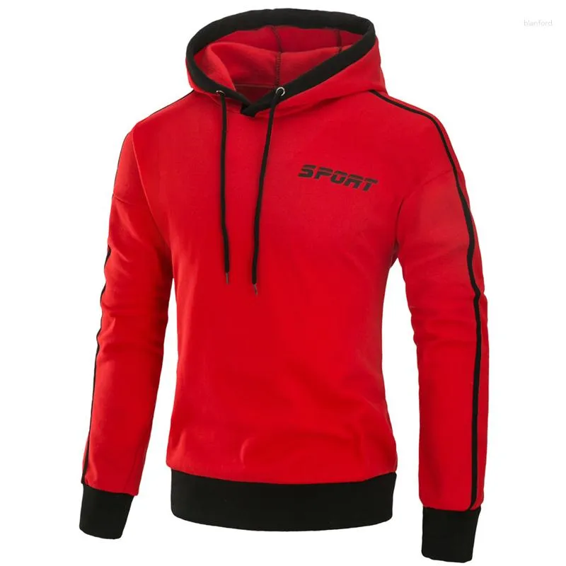 Men's Hoodies Spring And Autumn Fashion Hoodie Personality Korean Version Men's Casual Sports Solid Color Sweatshirt Long-Sleeved