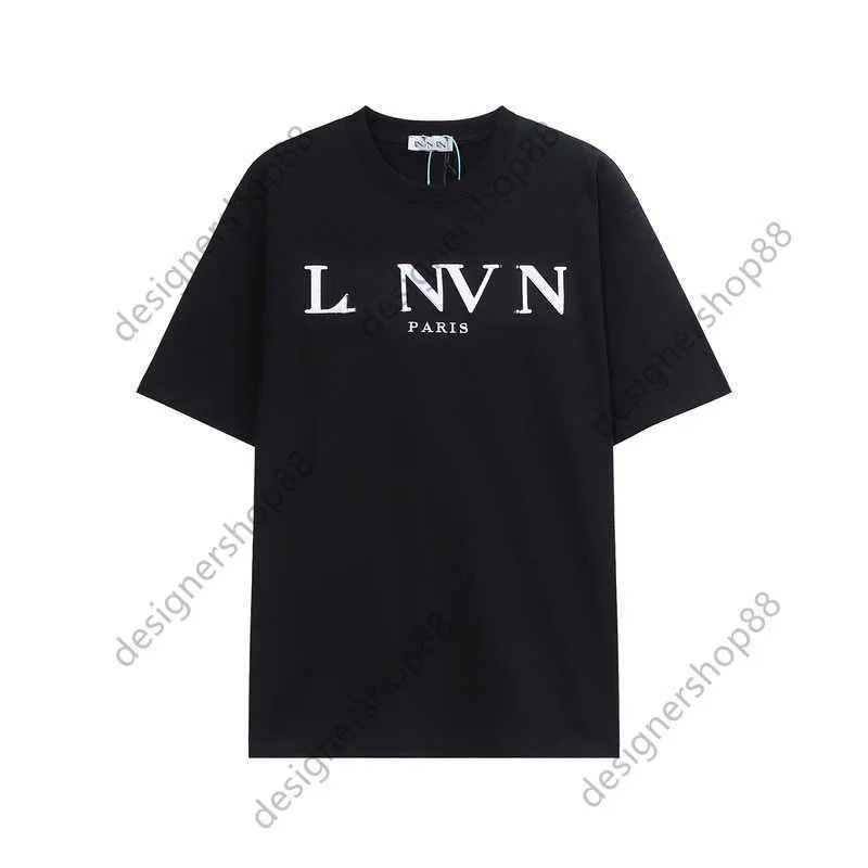 New GDLinvin T-shirt manica corta lettera ricamata T-shirt casual per uomo e donna tempo libero sport manica corta moda