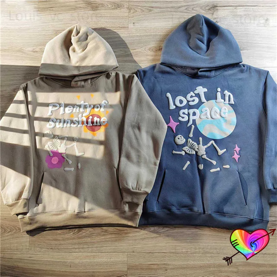 2023 Lost In Space Hoodie Hommes Femmes Mousse Imprimer Beaucoup De Soleil À Capuche Hip Hop Sweats Graffiti CPFM Pulls T230806