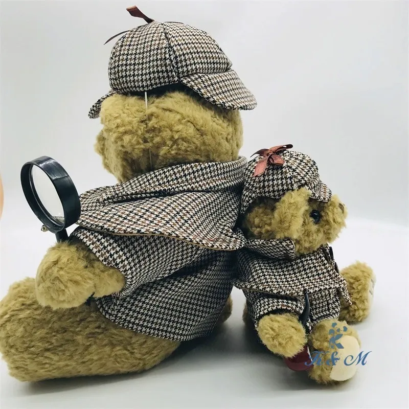 Sherlock Holmes Teddy Bear Detective Style Soft Plush Doll