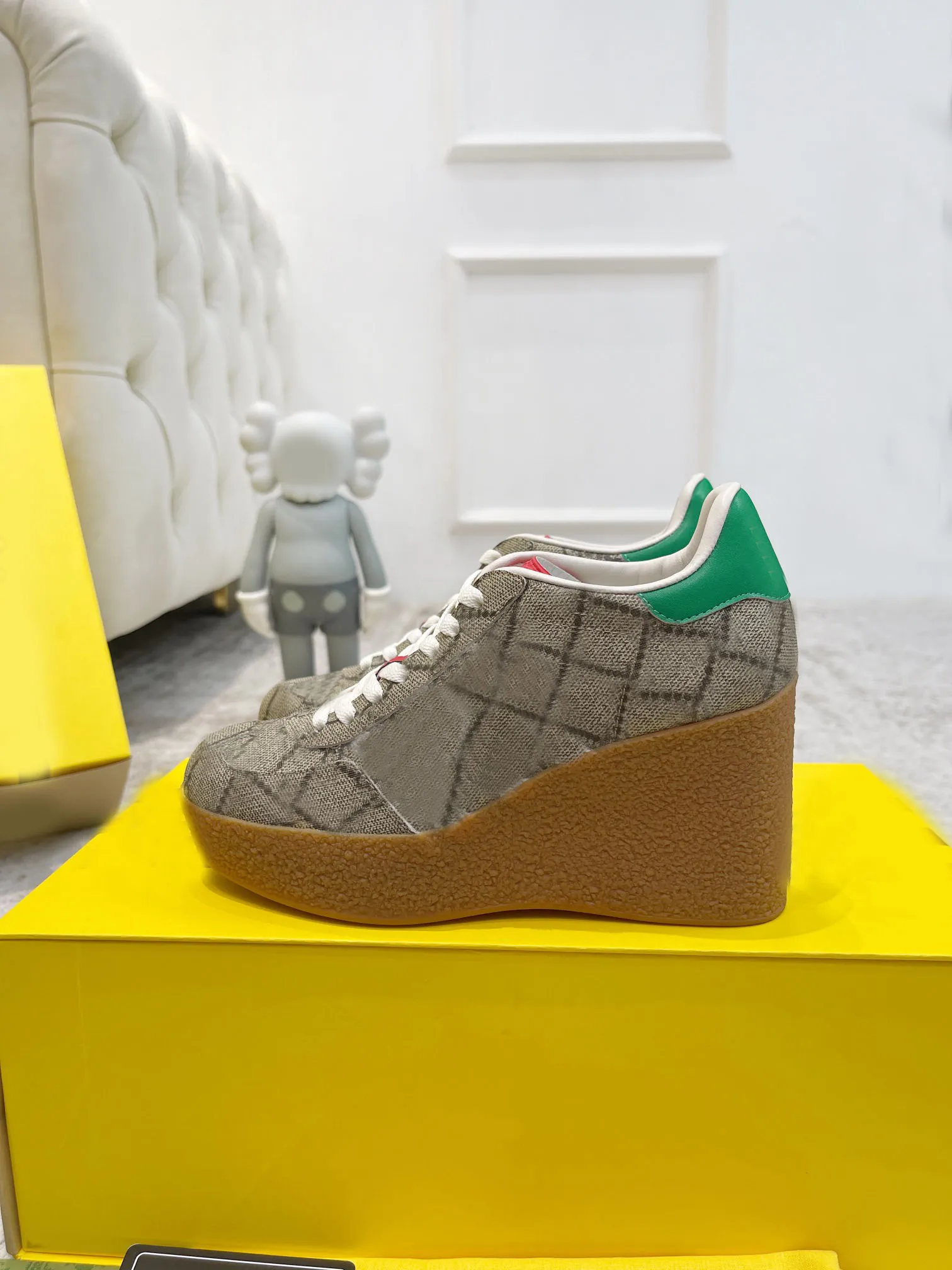 Canvas Wedge Sneakers For Women Comfortable Walking Shoes, Black