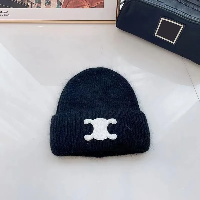 Designer beanie luxo gorro malhas chapéu alfabeto inverno calor versátil gorro de malha chapéu carta design chapéu presente de natal chapéu 5 cores