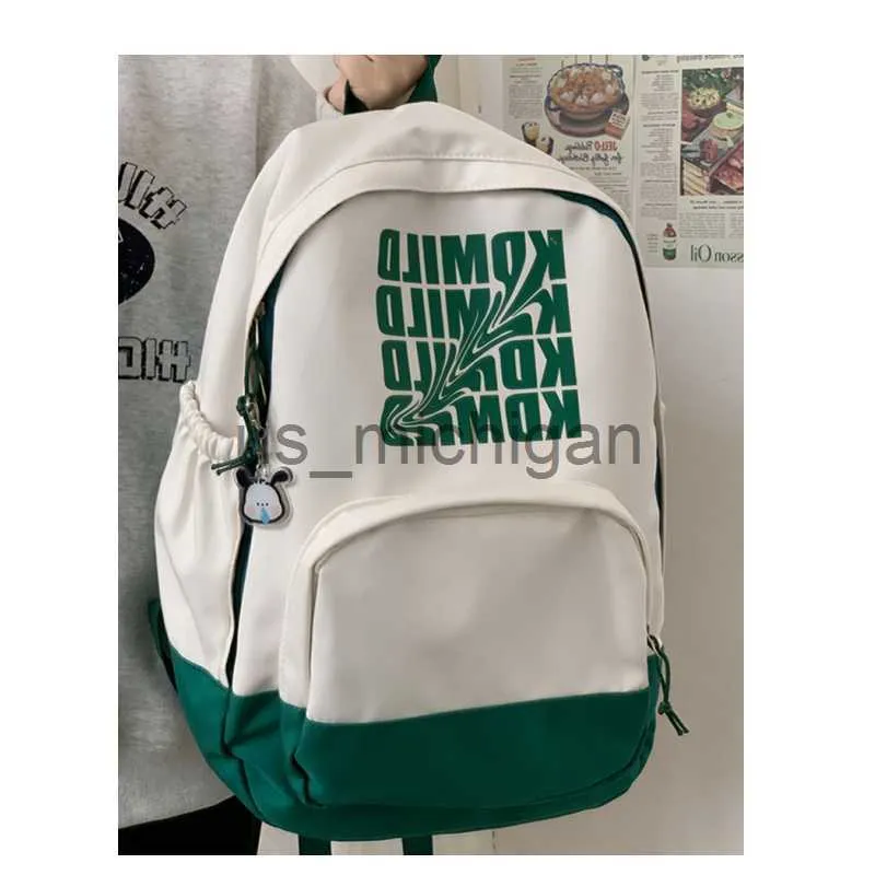 Rucksack 2023 Laptop Brief hoher Kapazität koreanischer lässiger süßer Teenager Rucksack Frauen Schultaschen Ästhetische Reise Kawaii Unisex Mochilas J230806