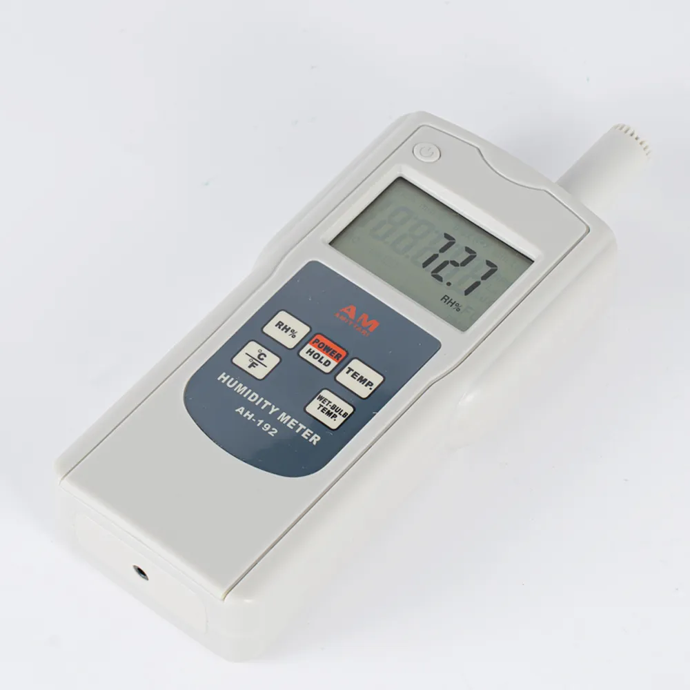 Bärbar temperaturfuktighetsmätare AH-192 Högupplösning Quartz Crystal Digital Thermometer Hygrometer