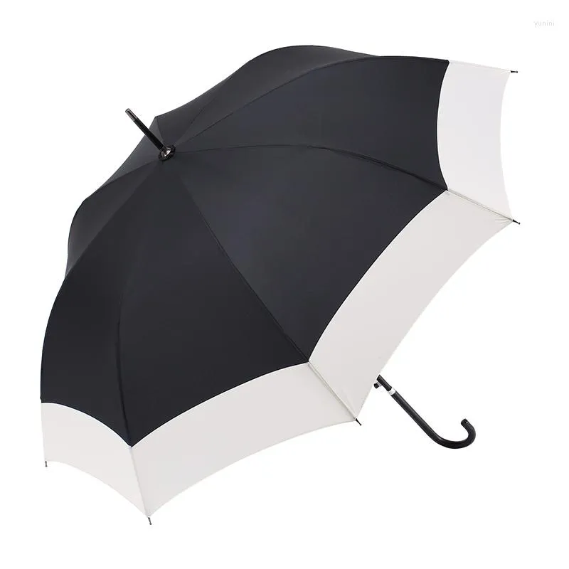 Umbrellas Korean Style Umbrella Sun Shade Cover Blocks Uv Rays Black Long Handle Paraguas Plegable Resistente Al Viento Study A