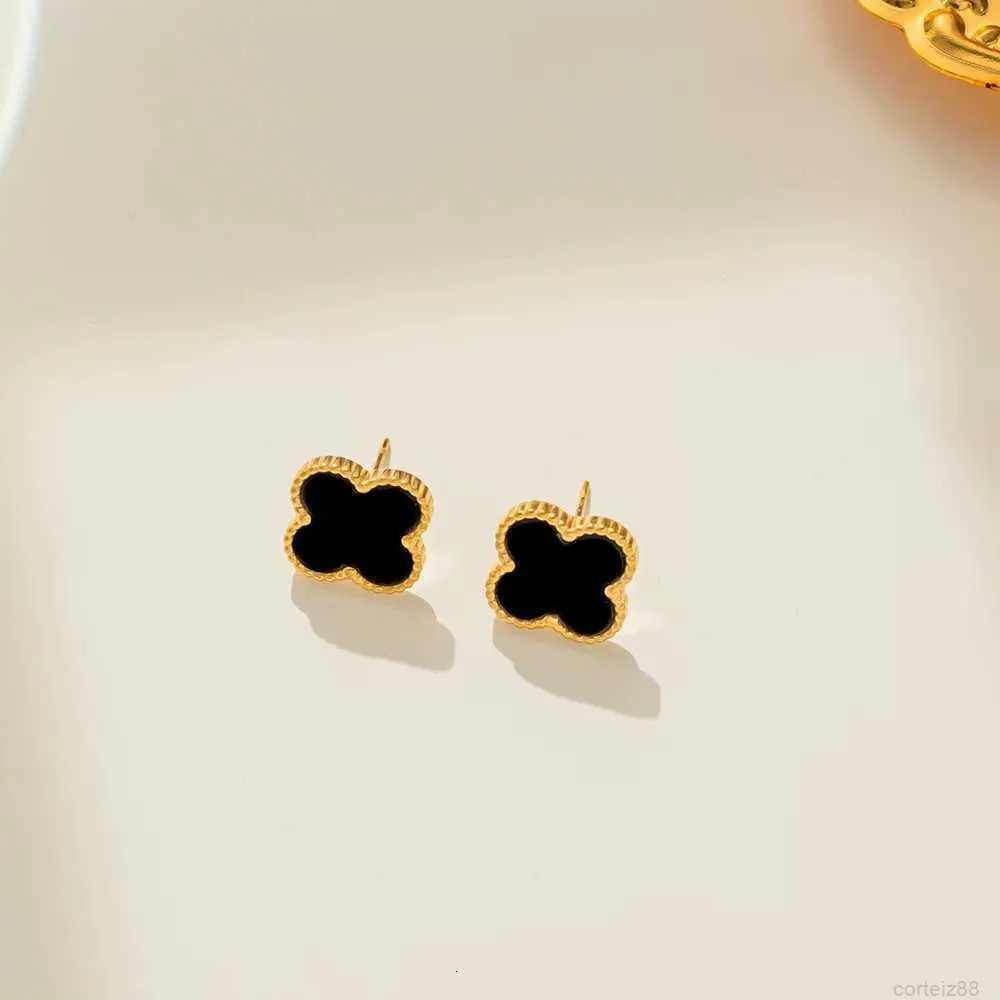 Brand Van Mini Clover Earrings Stud Mother of Pearl 18k Gold Elegant Women Earring Jewelry Gift218gTLRY