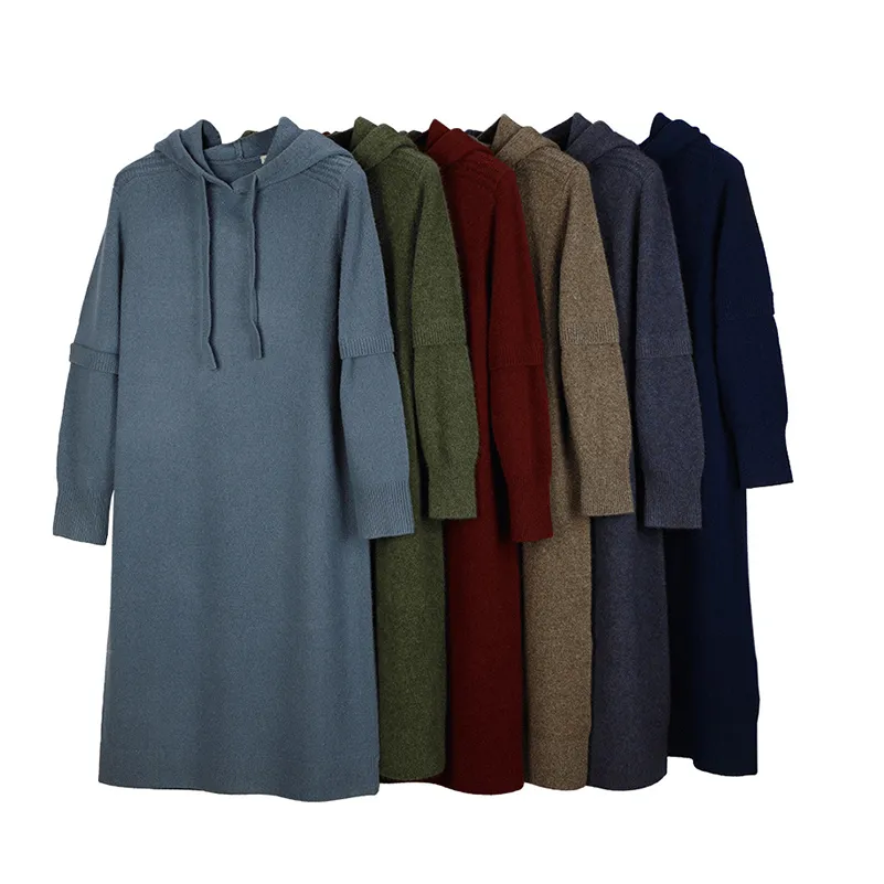 birthday dress modest Distressed Maxi Hoodie Dress