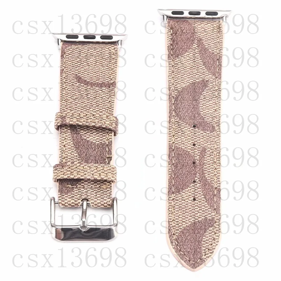 Pulseiras de relógio de designer de moda para Apple Watch Band 41mm 42mm 38mm 40mm 44mm 45mm 49mm iwatch 1 2 3 4 5 6 7 8 bandas Pulseiras de couro Pulseira de listras pulseira de relógio