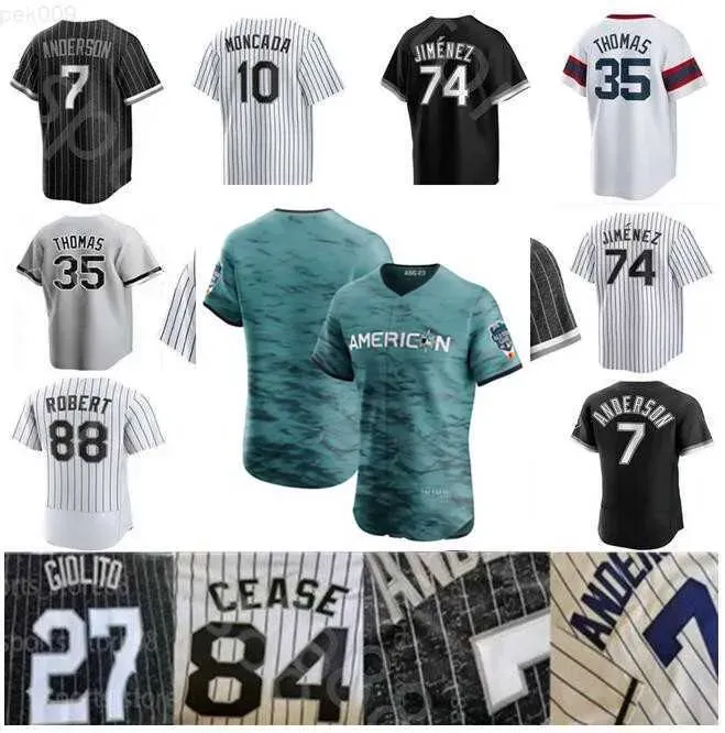 Chicago''White''Sox''2023 All-Star City Männer Frauen Jugend88 Luis Robert Jr. 7 Tim Anderson 8 Bo Jackson 74 Eloy JIMENEZ Sox Baseball JerseysCustom männer