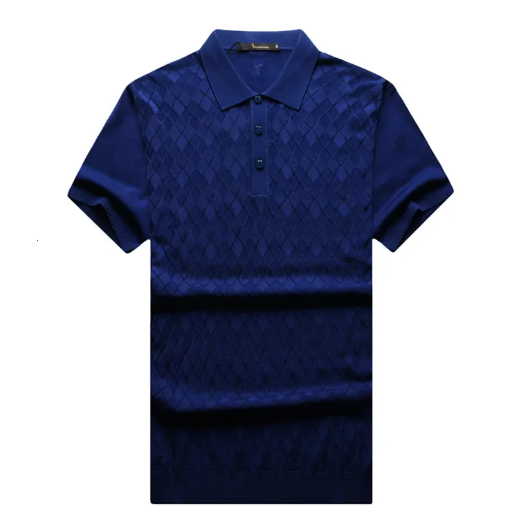 Herenpolo's BILLIONAIRE OECHSLI-overhemd zijde heren zomer korte mouw Business Casual dun Ademend hoge kwaliteit groot formaat S-5XL 230804