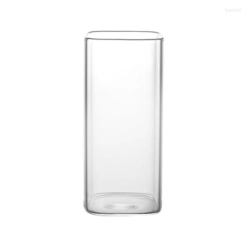 Wine Glasses Square Cup Simple Glass Sparkling Juice Cocktail Cool Drinks S