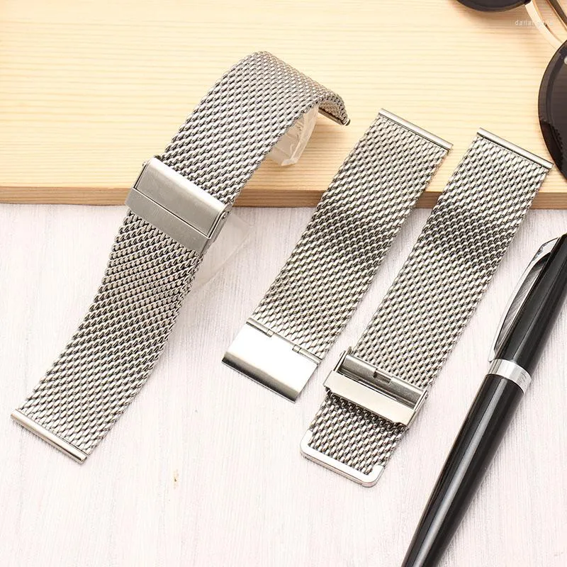 Cinturini per orologi 2023 Arrivi Bracciale con cinturino in metallo universale da 24 mm in acciaio inossidabile Accessori in argento