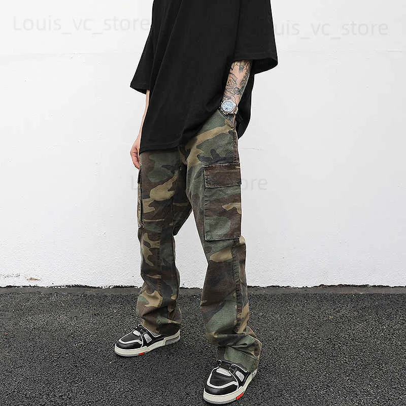 Camuflaje Militar Jeans Camuflado Hombre Streetwear Mens Hip
