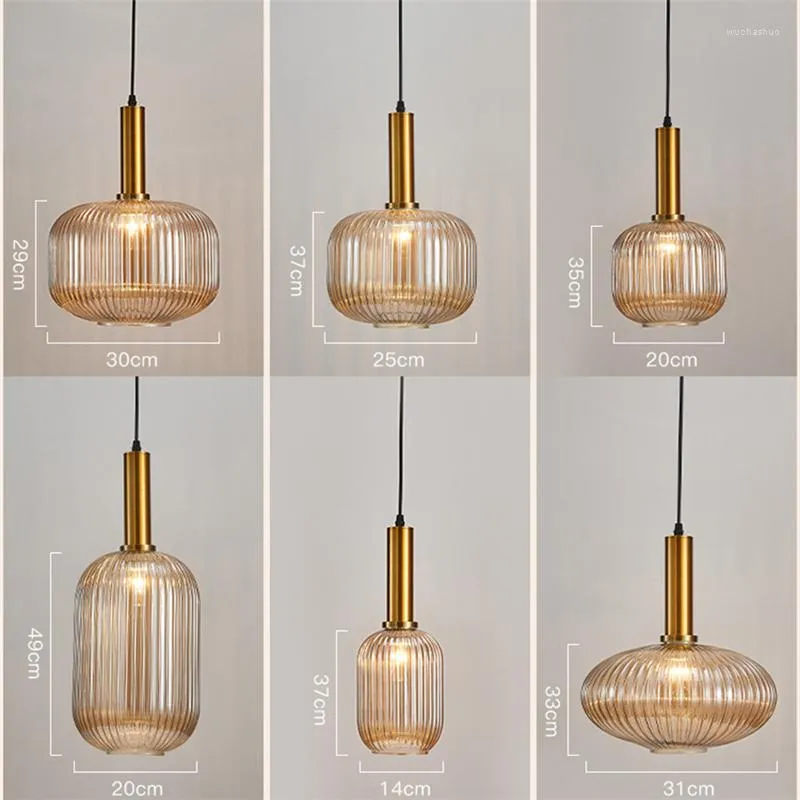 Luminárias Pendentes Nórdicas Restaurante Vidro Luzes Led Para Sala De