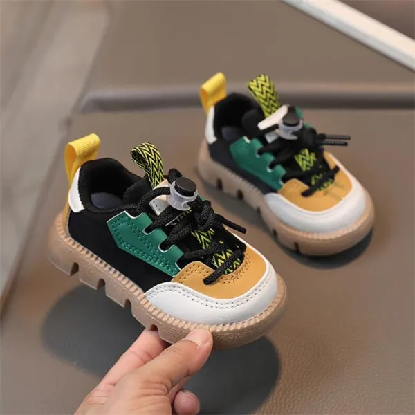 Autumn new children's sports shoes boy baby shoes color matching fashion casual shoes