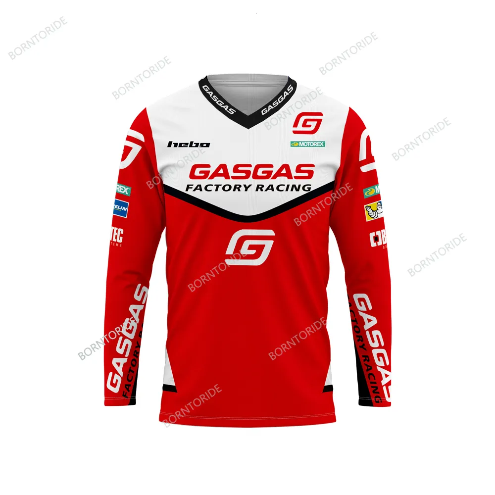 Велосипедные рубашки топы MTB Gasgas Enduro Motorcycle Moutron Mountain Team Team Dephill Jersey Offroad DH MX велосипед