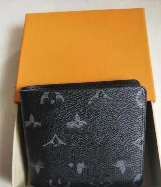 مصمم محفظة فاخرة محفظة قصيرة من محافظ البطاقات الشهيرة للرجال حقائب القابض محفظة مع مربع الهدايا 056