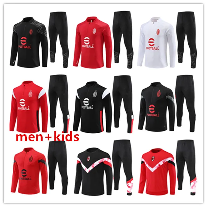 2023 24 AC mIlan training suit IBRAHIMOVIC Soccer Milano survetement 23 24 maillot hommes et enfants de foot mIlans football Survêtement