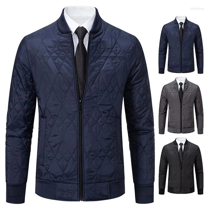 Men's Jackets Cotton Padded Jacket Zipper Up Autumn Winter Y2K Casual Baseball Coat Brand 2023 Top Windproof High Quality Menswear