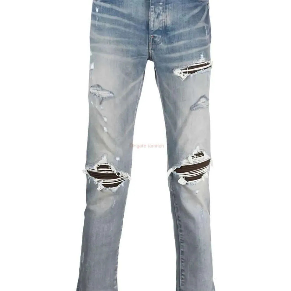 Roupas de grife Amires Jeans Calças jeans Amies Store Tendência Jeans de marca masculino Distressed Skinny Rasgado Motociclista Rock Hip Hop Pant979