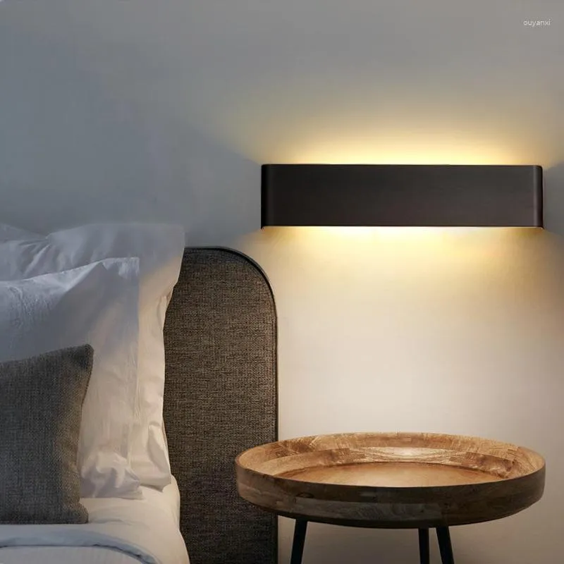 Vägglampor modern led lamp rektangel sovrum sovrum ljus trappa spegel inomhus sconce vardagsrum dekoration