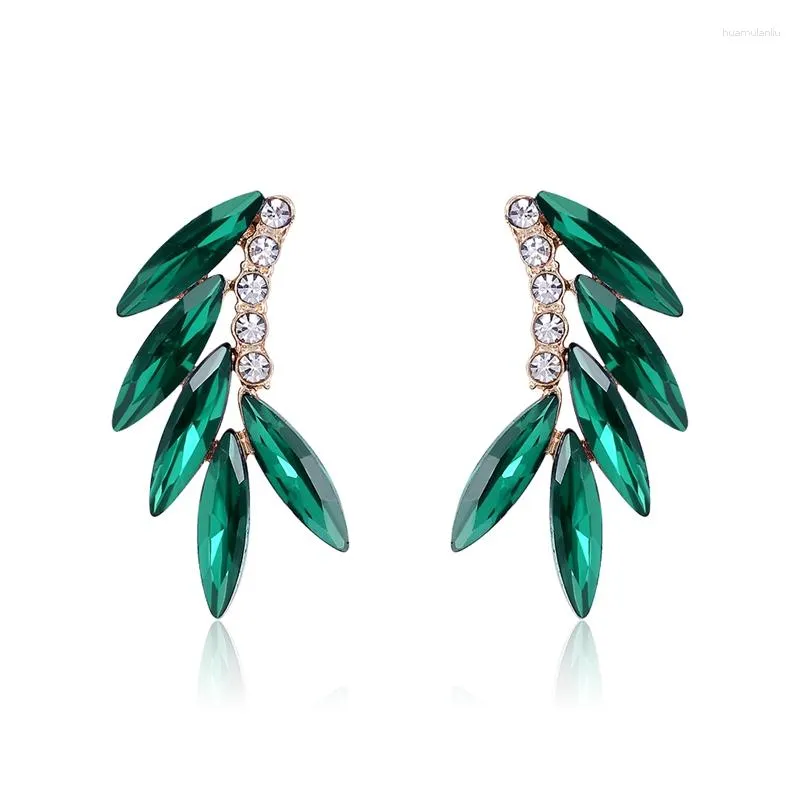 Boucles d'Oreilles Créoles 1 Paire Arc Demi-Circulaire Géométrique Vintage Pour Femme Style Vert