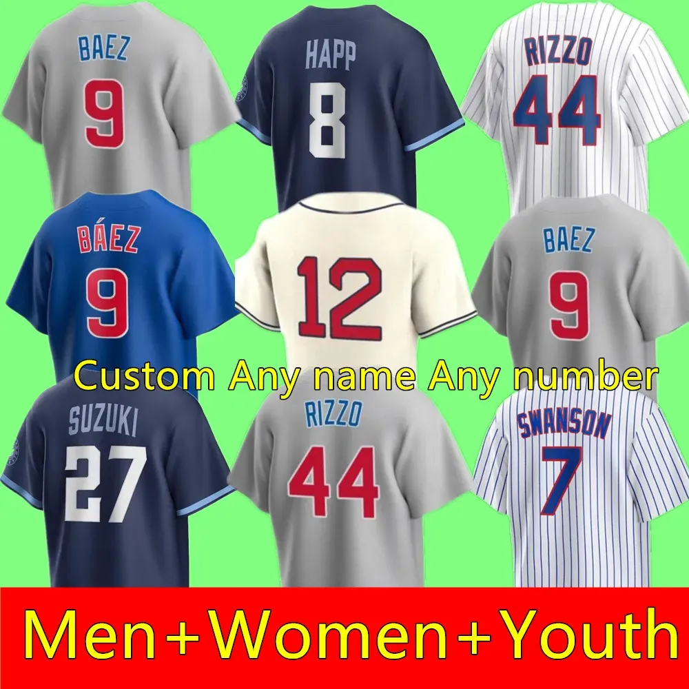 Chicago''Cubs''2023 Custom Dansby cubs Swanson Jersey 24 Cody Bellinger Seiya Suzuki Simmons Nick Madrigal Marcus Andrelton Stroman Willson Ian Happ