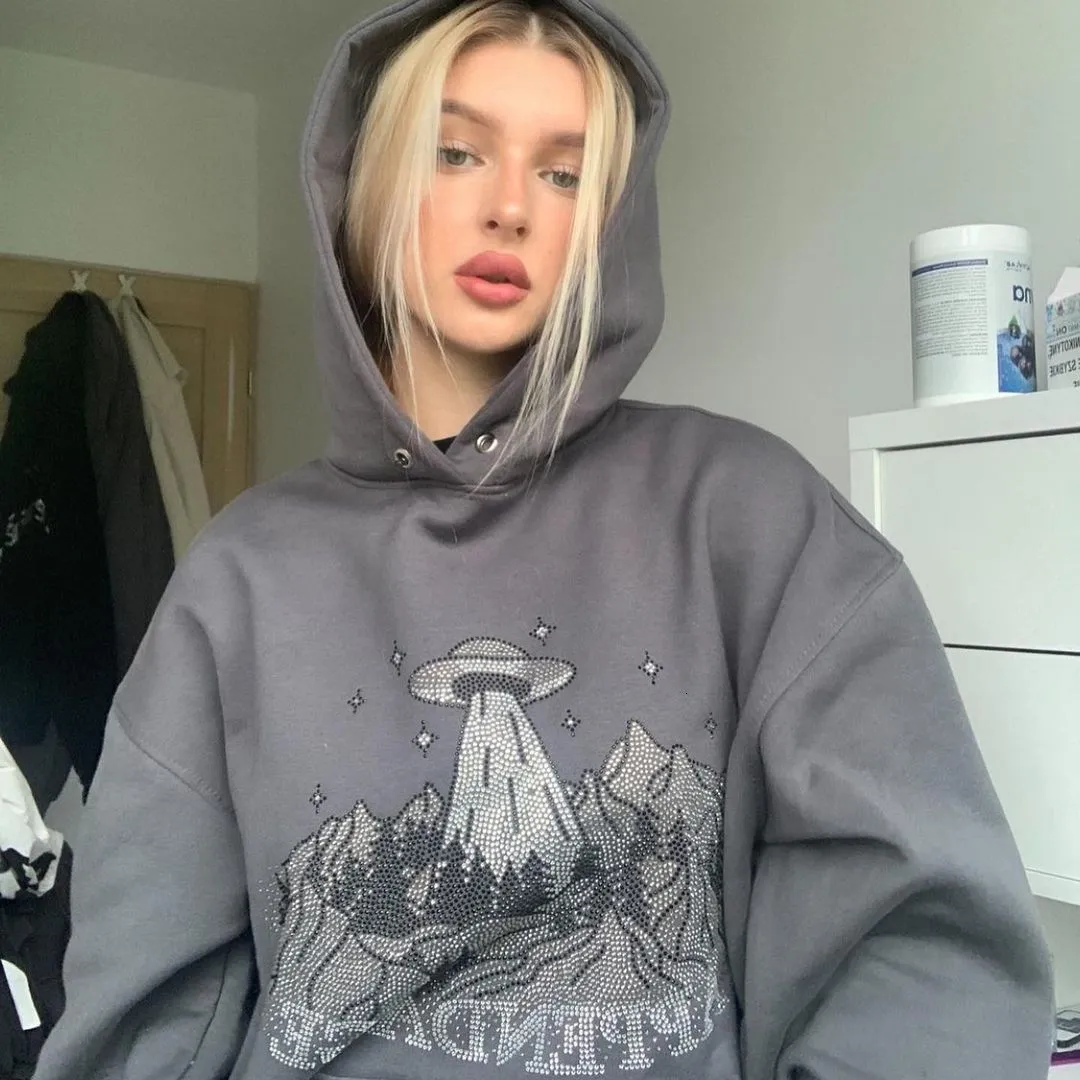 Herrtröjor tröjor roliga främmande ufo utomjordiska jag vill lämna främmande hoodie mens tröjor vinter hoodies y2k tröjor 230804