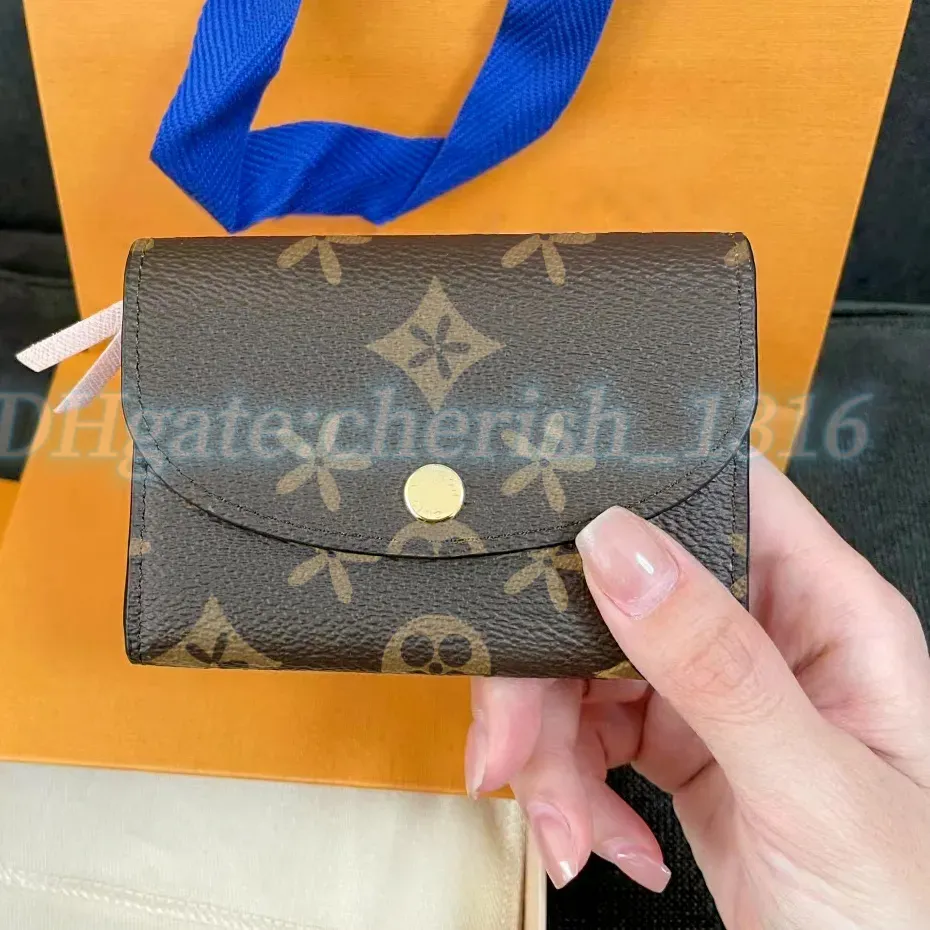 Purses M41939 rosalie high quality Card Holder passport luxurys Designer Women id holder pocket organizer Genuine Leather Coin Purses men wallets card slot Holder