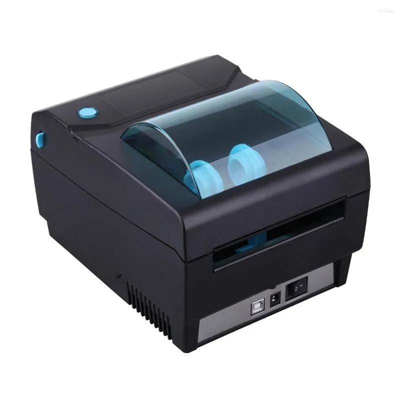 Est Office Supplies Zwarte 108 mm USB thermische barcodeprinter met automatische detectie van labelpapier