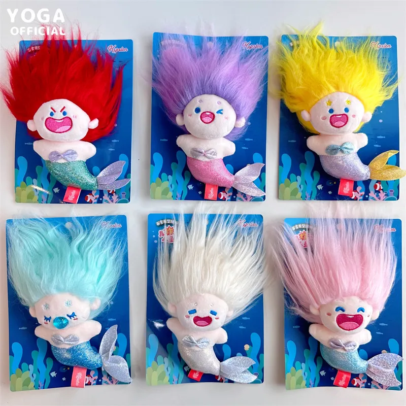 Bambole di peluche Cute Mermaid Series Doll Cotton School Bag Hanger Girl Heart Card Festa per bambini Fidanzata Regalo a sorpresa 230807