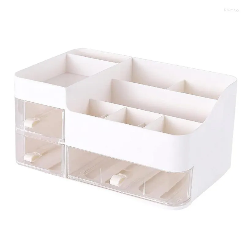 Förvaringslådor Multipurpose Makeup Drawer Box Waterproof Large Capacity Desktop Organizer Portabla kosmetiska behållare för läppstift hemanvändning