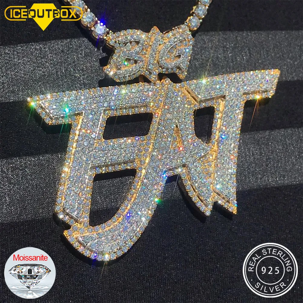 Pendant Necklaces Custom Free Stitching Style Letter Name Men Hip Hop Necklace Full Zircon Customized Rock Rapper Jewelry S925 230807