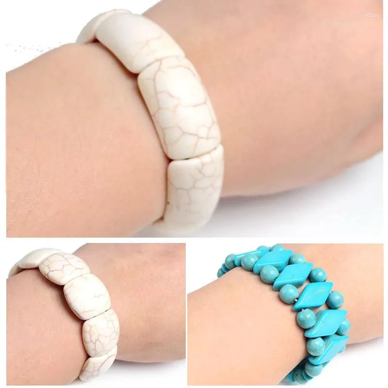 Strand Turquoises Wrap Bracelet Southwestern Style Mens Fermoir Tibétain Cadeau Pour Lui Boho Bijoux