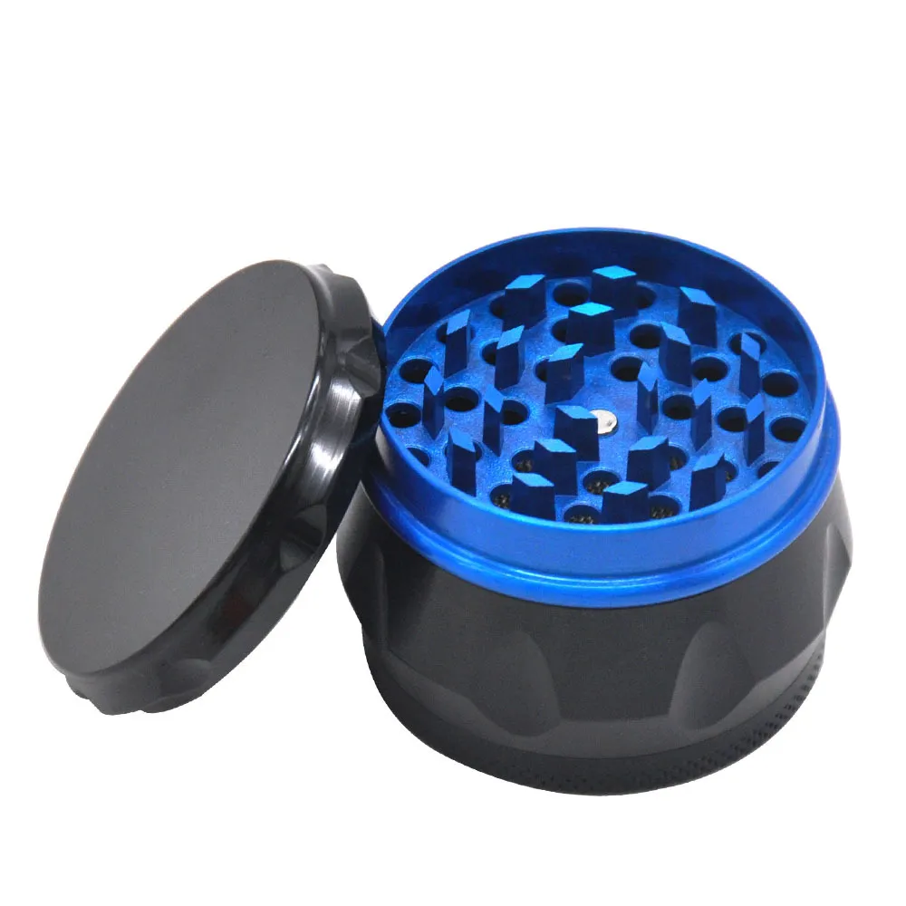 53mm Herb Grinder in lega di zinco Grinder grezzi Grinder per tabacco Accessori per fumatori Herb 4 Layers Herbs Crusher Grinder in metallo colorato Prezzo di fabbrica