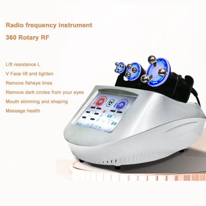 RF face lift skin tighten beauty equipment Ultrasonic for sale / 360 rotating rf machine for improve wrinkles LED Light Therapy Cellulite Removal Skin Rejuvenation