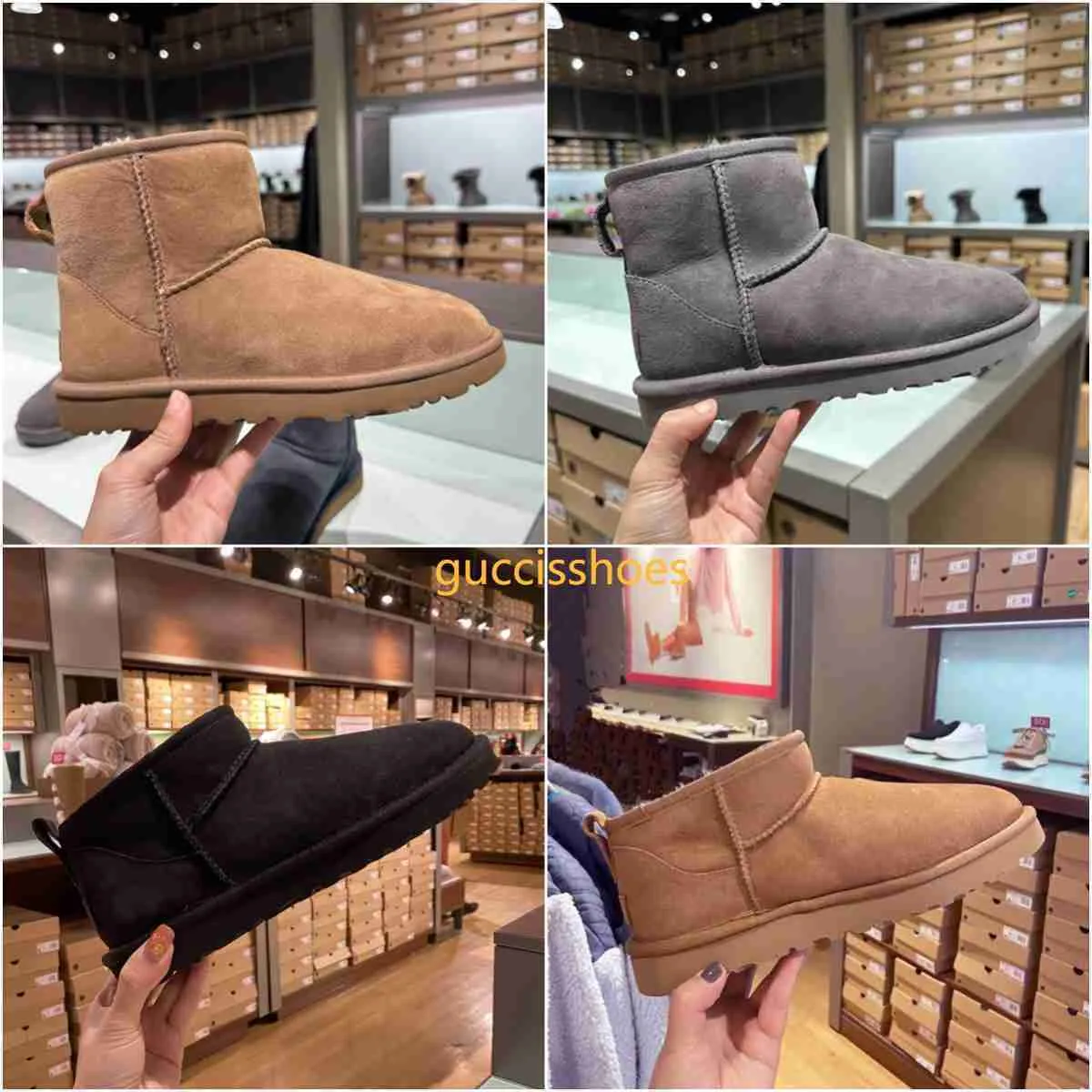 Designer homens botas de neve ug mini mulheres inverno austrália plataforma bota pele macia chinelo tornozelo sapatos de lã pele de carneiro couro real marca clássica casual fora top