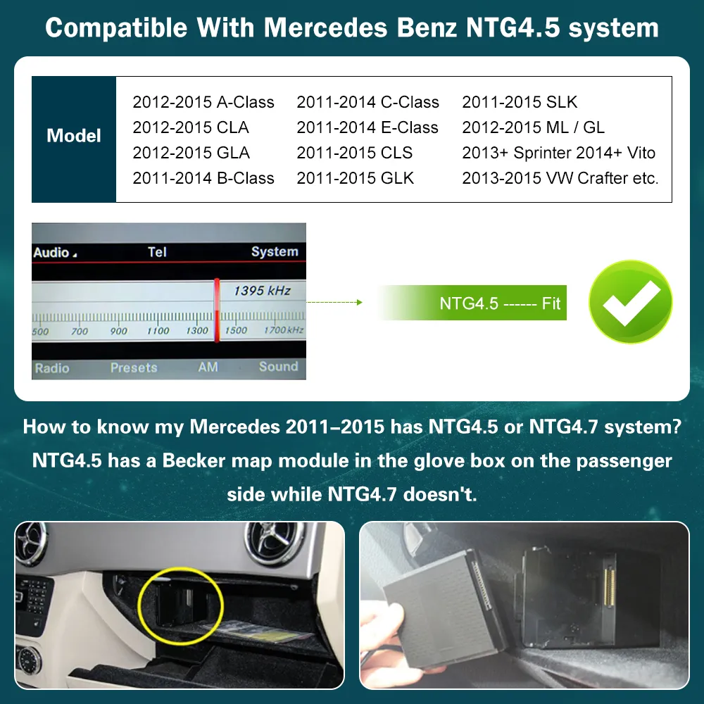 Mercedes Benz Car Class ML/GL W166 NTG 4.5 Wireless CarPlay With Android  Auto Mirror Link, AirPlay Navigation Functions From Carnavigationdvd,  $171.05