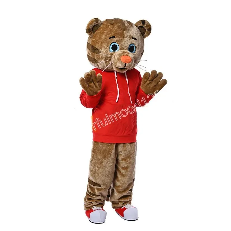 halloween New Business Customized Funny Red Tiger Mascot Costumes Cartoon Halloween Mascot For Adults