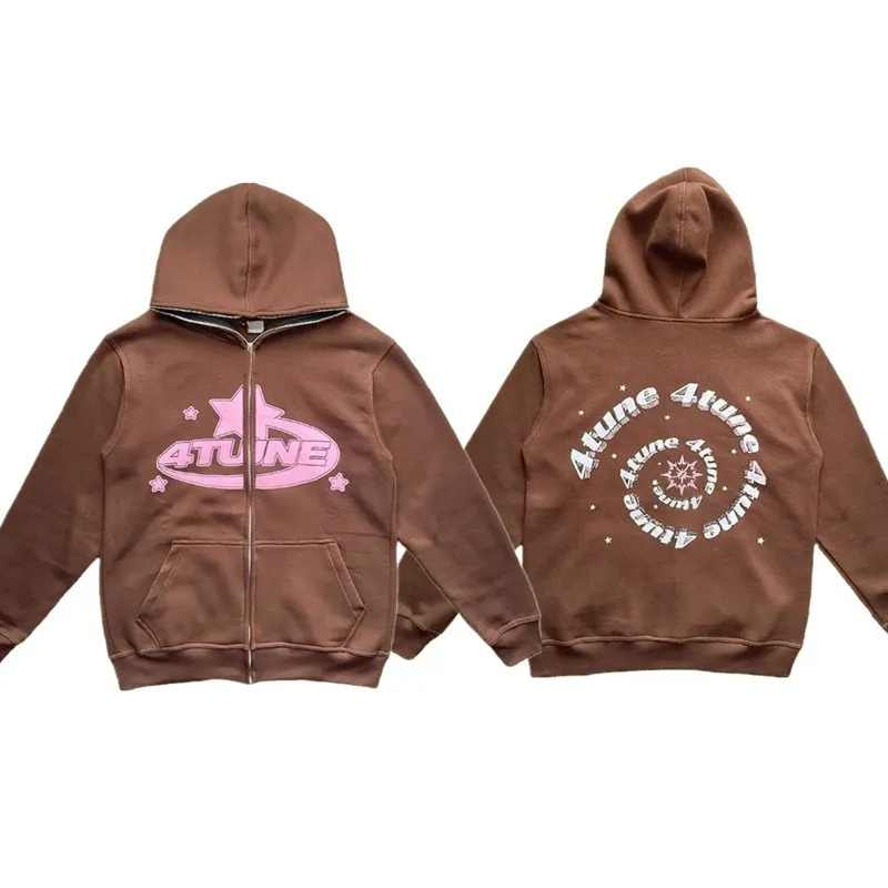 Y2K Zipper Retro Couple Graphic Hoodies Men Loose Oversized Y2K Zipper Retro Couple Graphic Hoodies Men Loose Oversized