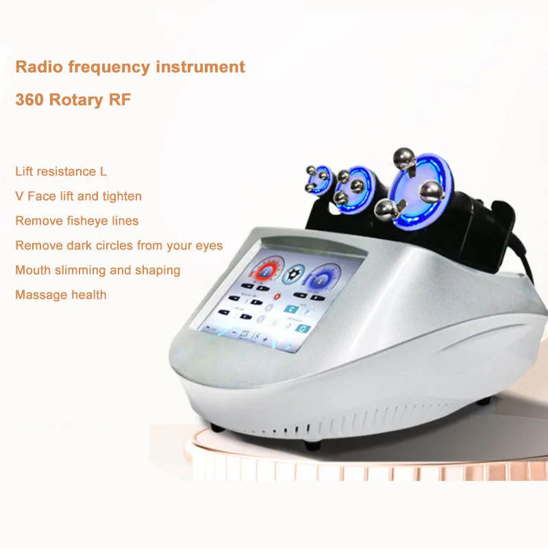 3 I 1 Ultraljud Roller RF Machine 360 ​​graders Automatisk roterande vibration LED -ljus fysioterapi Skin Firming Body Slant Machine Cellulite Borttagning