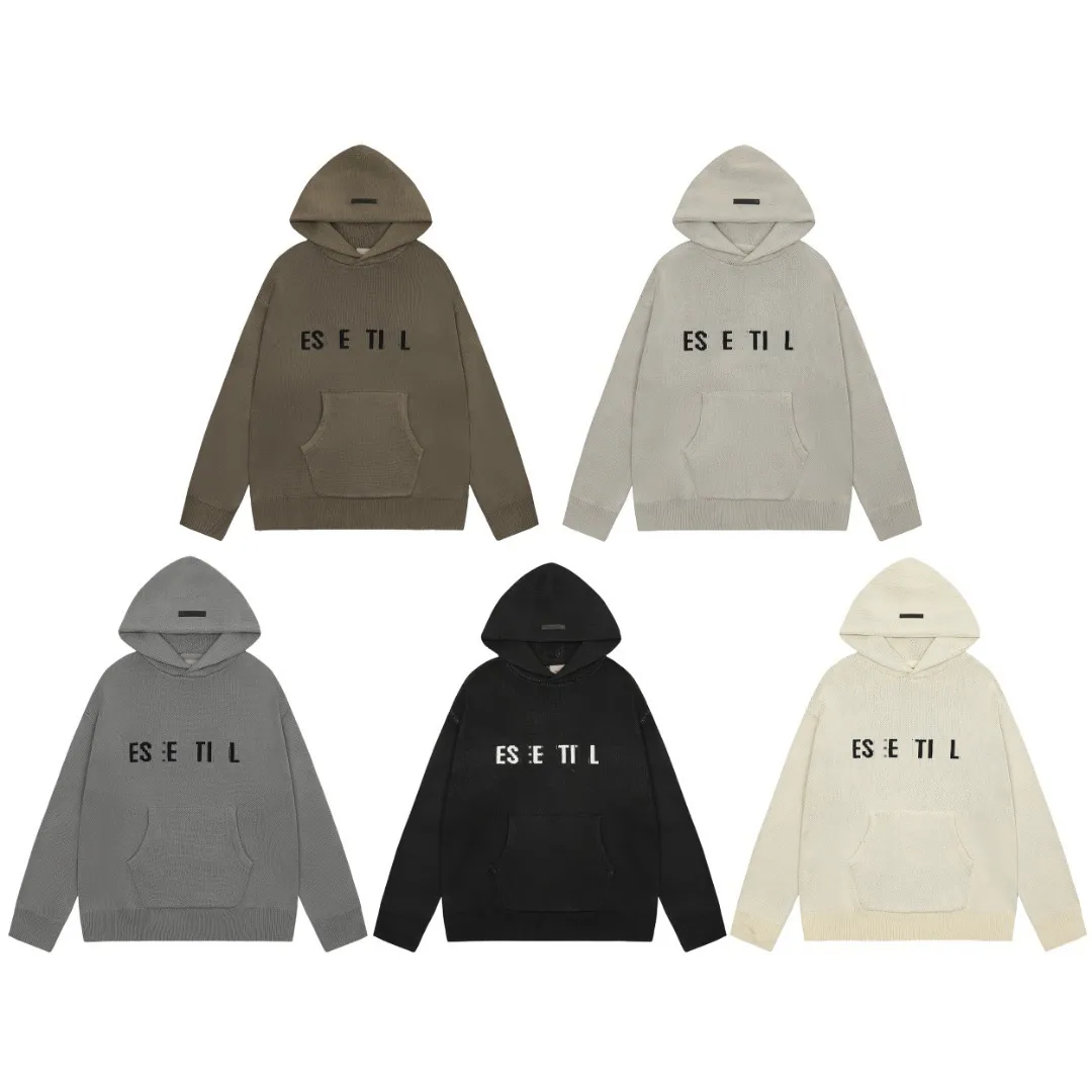 Men's hoodie pullover Warm sweater Letter printed Long sleeve knitted cotton sweater Men's Casual Women's top Size S-XL