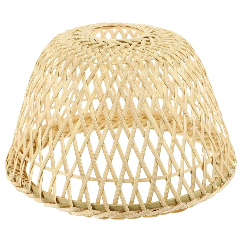 Hanglampen Retro Home Decor Set Lichte Tinten Plafondlamp Ornament Stofdicht Bamboe Weven Lampenkap Accessoire