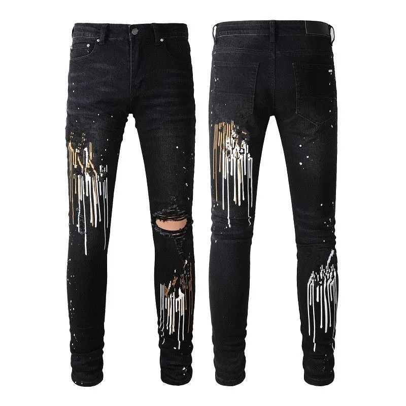 Mens Designer Purple Jeans With Distressed Ripped Detailing And Slim Pencil  Design Perfect For Black Bikers, Motorcycle Enthusiasts, And Hip Hop Encore  From Rostir01, $34.57