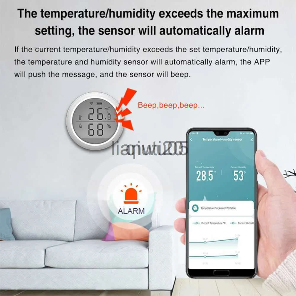 Smart Home Control Tuya WIFI Sensore Di Umidità Della Temperatura
