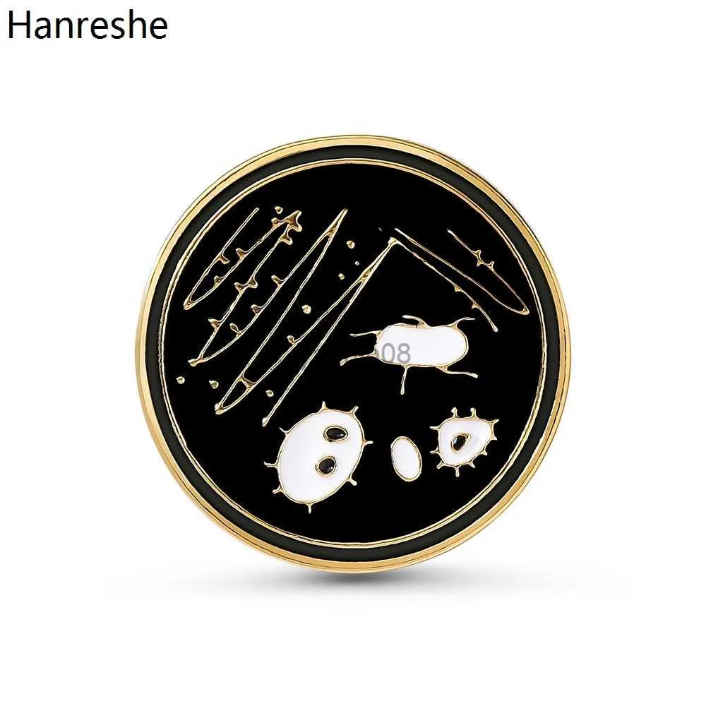 Épingles Broches Hanreshe Boîte de Pétri Bactérienne Biologique Émail Pin Science Biochimique Revers Sac à Dos Broche Badge Laboratoire BijouxCadeaux HKD230807