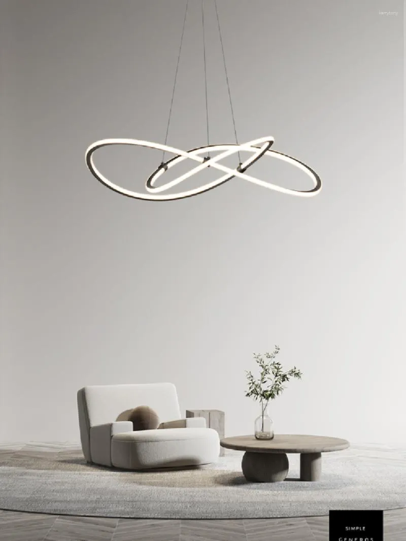 Ljuskronor dimbar ledande ljuskrona minimalism efter modern upphängning oberoende designer hängande lampa hem dekor foajé sovrum matsal