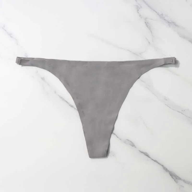 Soft Seamless Ice Silk Thongs For Women Thin Satin Bikini Low Waist Panty  With String Tangas Mujer Design From Chinadialian, $4.78