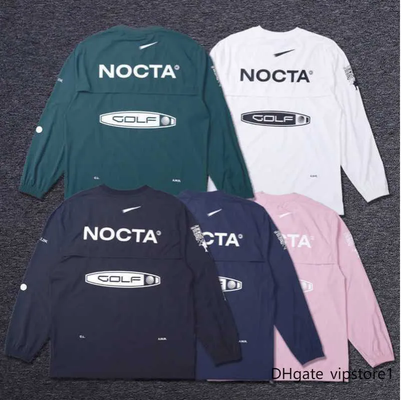 2023メンズフーディーズUSバージョンNocta Golf CoブランドDraw Draw draw draw draw draw clayable Quick Drying Sports Tシャツ長い潮流デザインクイック乾燥ランニング服MJ